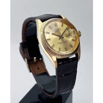 36mm • 1958 Rolex DateJust Solid 18K Gold “Wide Boy” Sigma Pie Pan